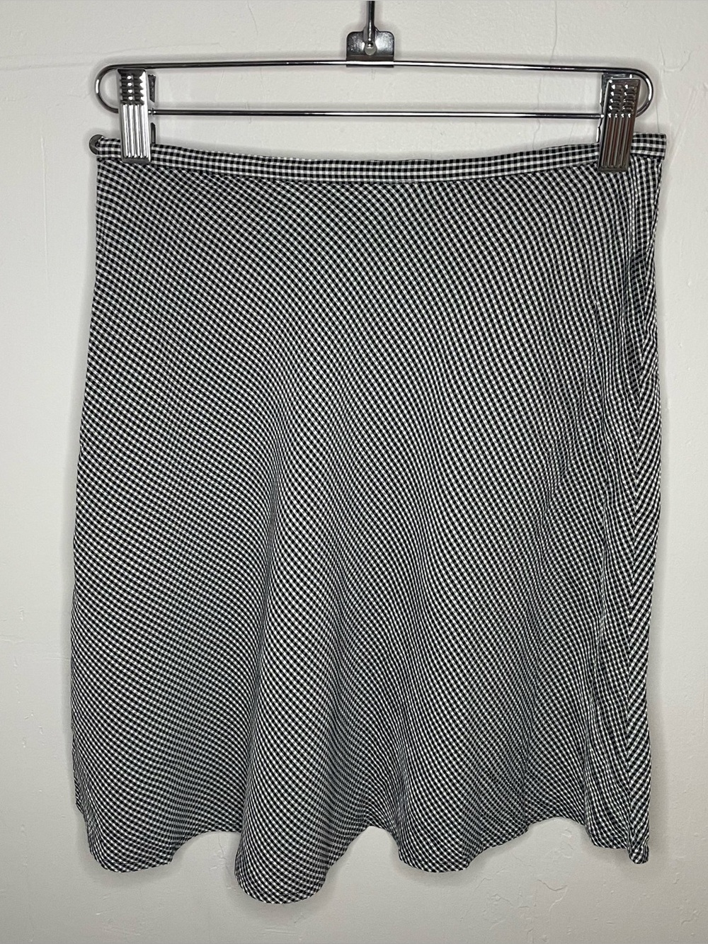 Esprit Vintage Y2K Style Gingham Black and White Checked A-Line Mini Skirt - Picture 2 of 9